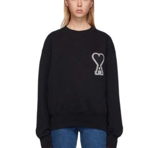 AMI Alexandre Mattiussi Black Ami De Coeur Sweatshirt